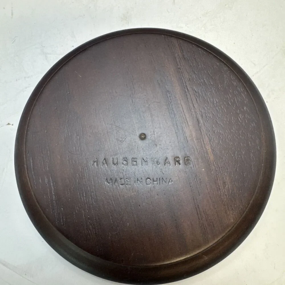 Carved Wooden leaf coasters and Napkin Rings Set of 6 each with display